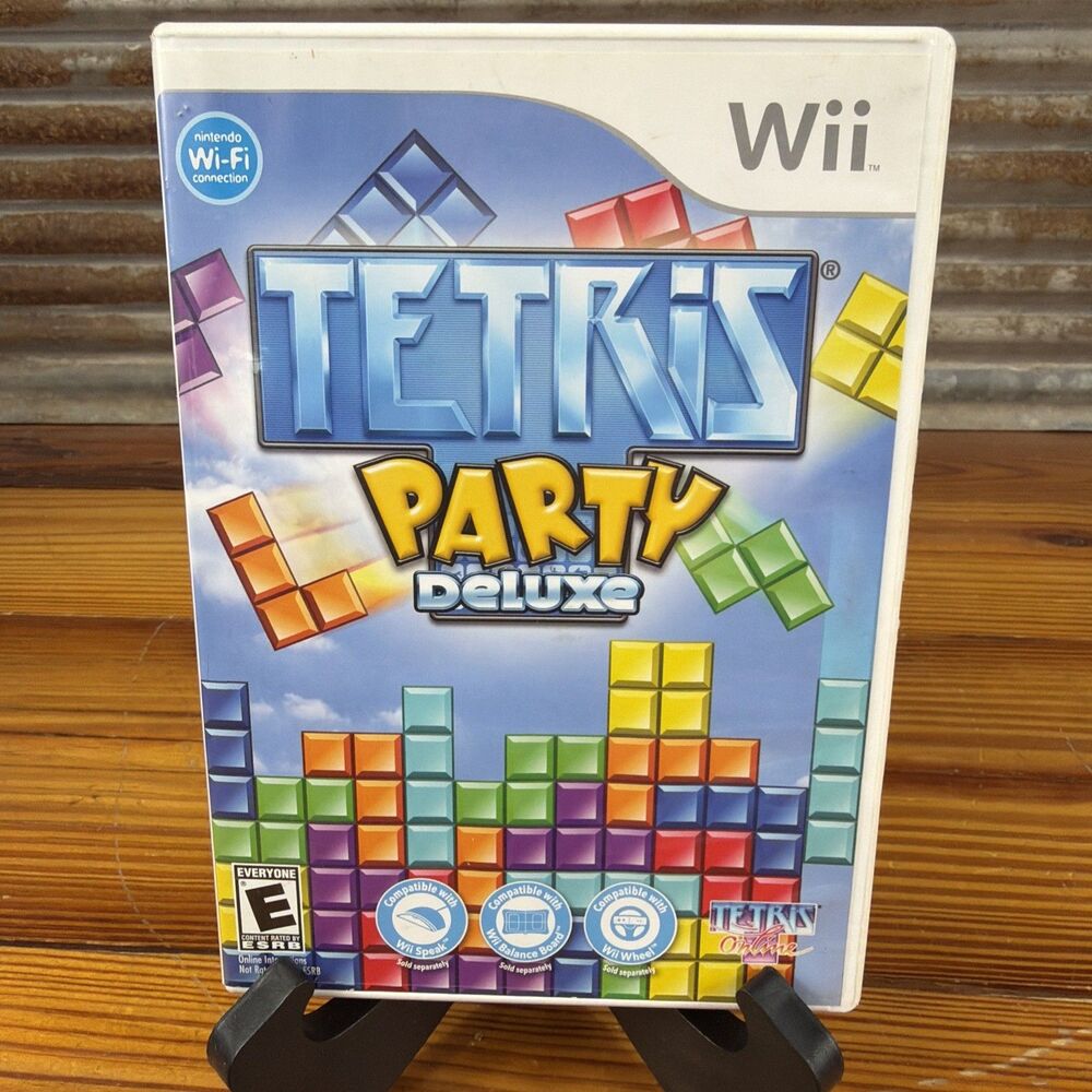Tetris Party Deluxe (Nintendo Wii, 2010) COMPLETE disk/case/manual MINTY!!